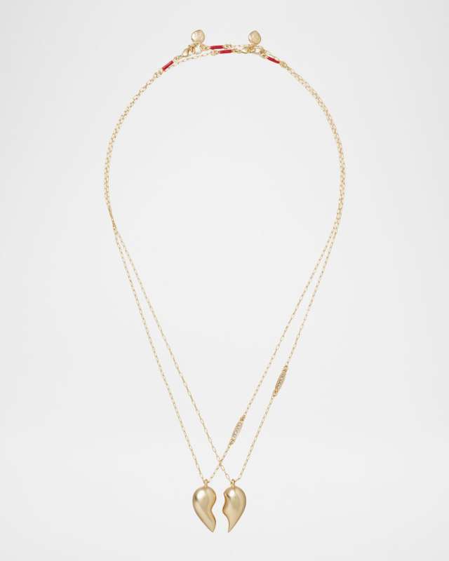 The You and Me Heart Pendant Necklace Duo